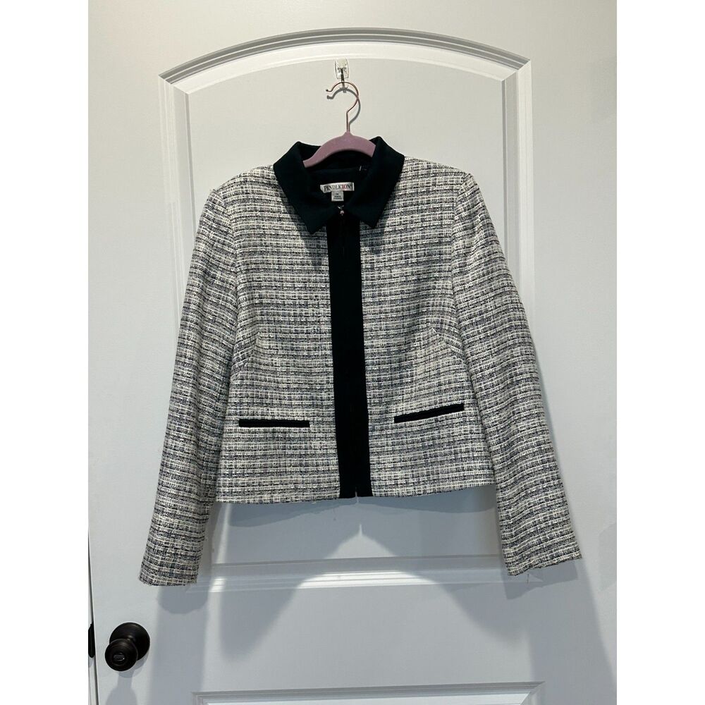 Pendleton Full-Zip Lined Tweed Jacket Size Medium - image 1